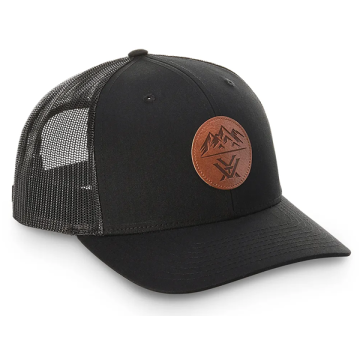Vortex - Three Peaks Cap with Leather Patch Black
