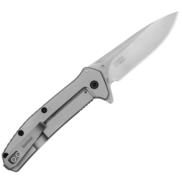 Kershaw - Outcome Flipper Drop Point Stonewashed 2.8" Knife