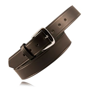 Boston Leather - Leather 1.5" Basketweave Belt Brown 40"
