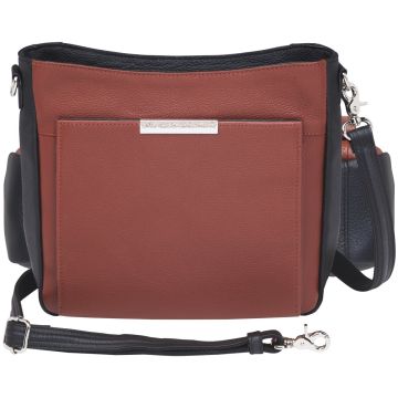 Gun Tote'n Mamas - Slim Crossbody Bag Cinnamon w/ Black Trim