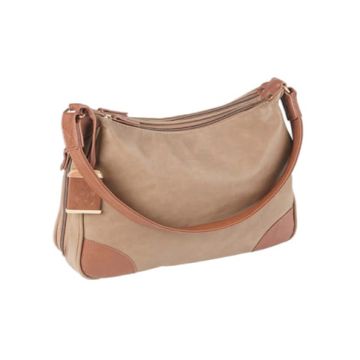 Bulldog - Hobo Purse Taupe with Tan Trim