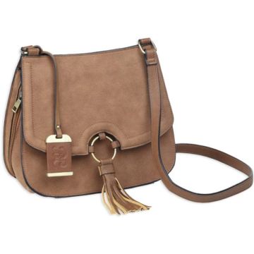Bulldog - Crossbody Purse Camel Suede