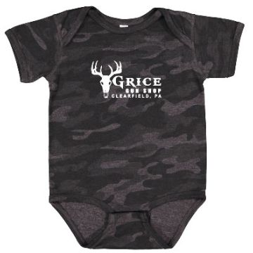 Grice Gun Shop - Grice Logo Infant Body Suit Vintage Smoke Camo 12M