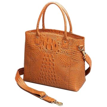 Gun Tote'n Mamas - Town Tote 3D Croco Debossed Tan
