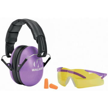 Walker's - Youth/Womens Folding Purple Muff/Glasses/Plug