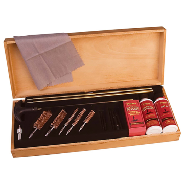 Outers - Universal 17 pc Rifle/Pistol/Shotgun Cleaning Kit in Deluxe Wooden Box