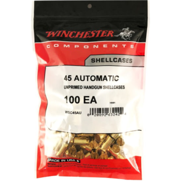 Winchester - 45 Auto Unprimed Brass 100ct