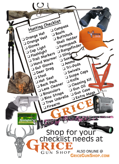 Check Out the Grice's Hunter's Checklist